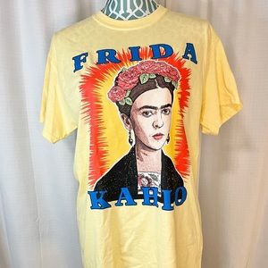 Junk Food Clothing Frida Kahlo Yellow Tee